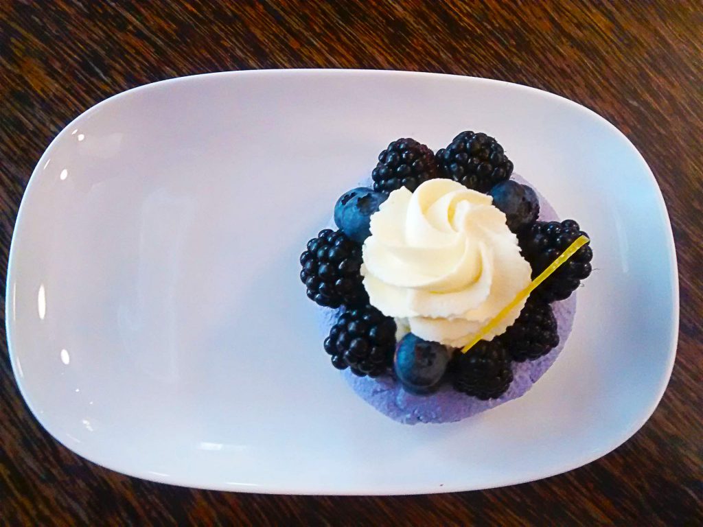 Blackberry Lemon Macaron Cake at Thierry | tryhiddengems.com 