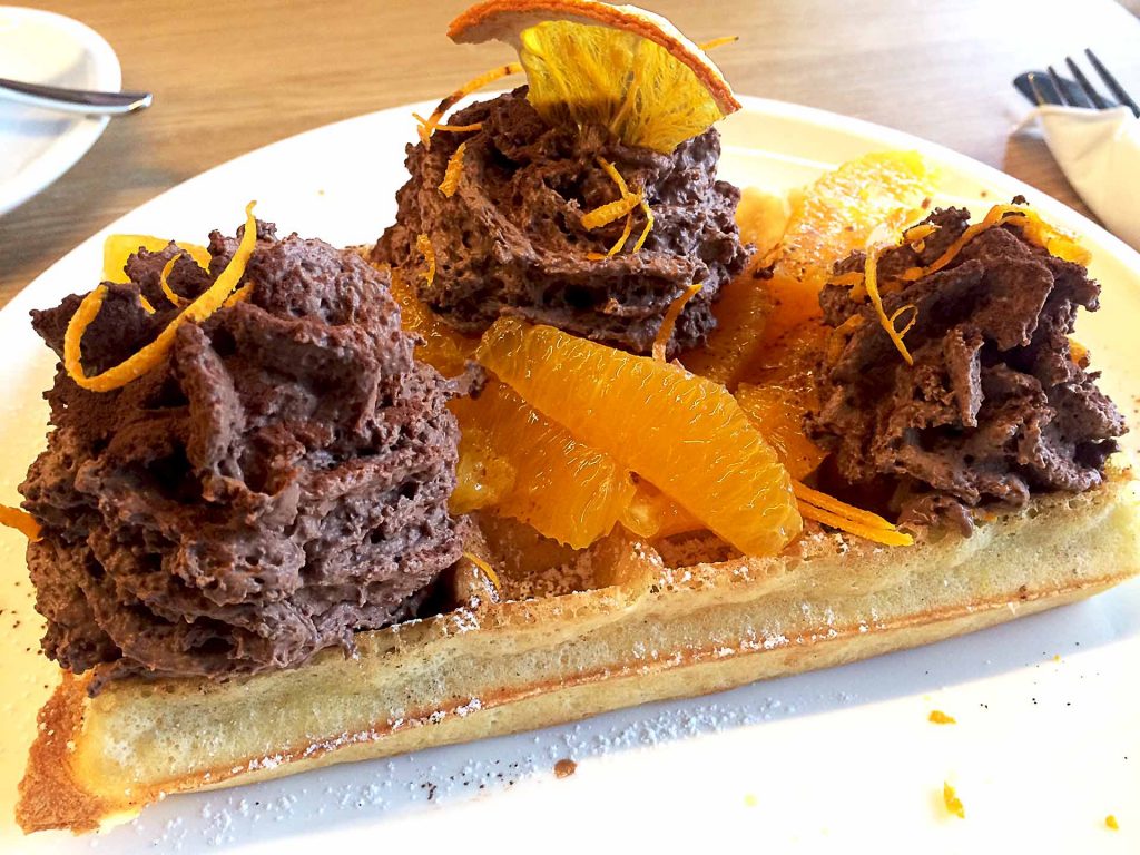 Orange Mousse Waffle at Nero | tryhiddengems.com