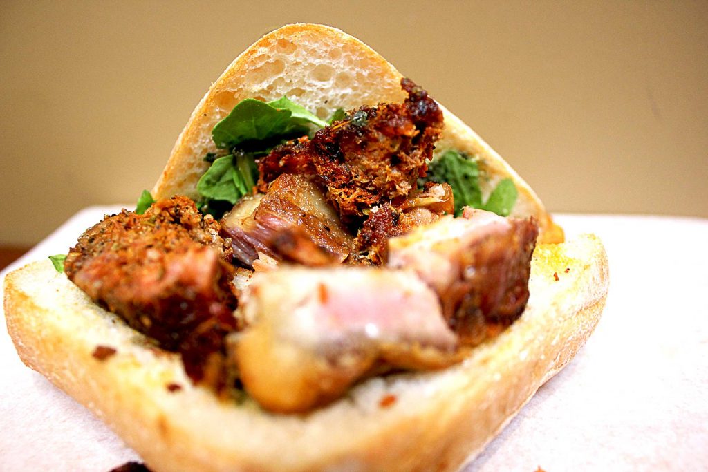 Roasted Pork Belly Sandwich at The Meatery | tryhiddengems.com