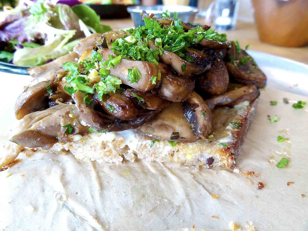 Mushroom + Ricotta Toast at TurF | tryhiddengems.com