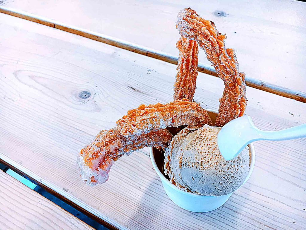 Churro Gelato Bowl at Hugo's Tacos and Churros | tryhiddengems.com