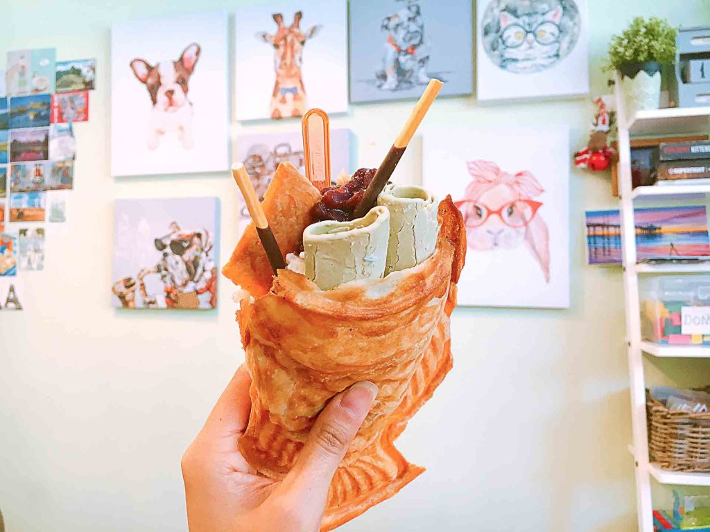 Matcha Taiyaki Rolled Ice Cream at ON YOGURT | tryhiddegems.com