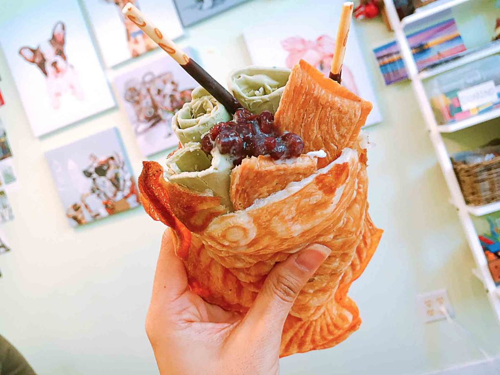 Matcha Taiyaki Rolled Ice Cream at ON YOGURT | tryhiddegems.com