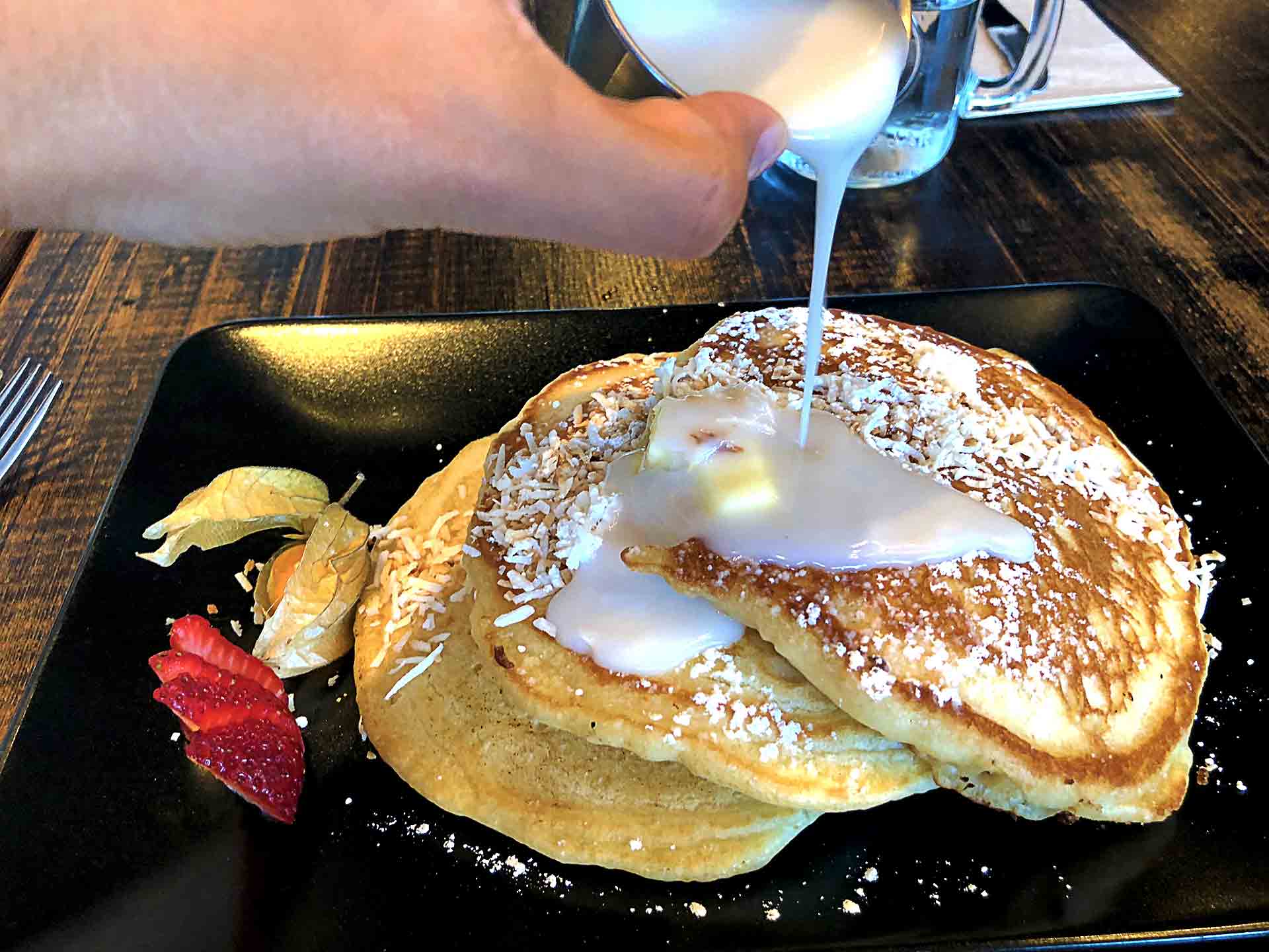 SaltySweetCrunchy Banana Nut Pancakes Hidden Gems Vancouver