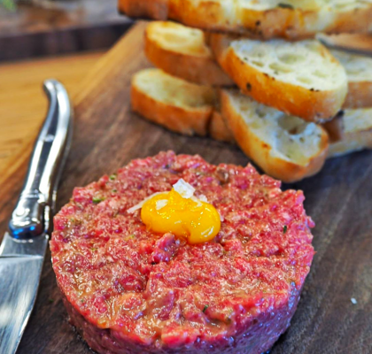 Beef Tartare at Two Rivers Specialty Meats Ltd | Hidden Gems Vancouver