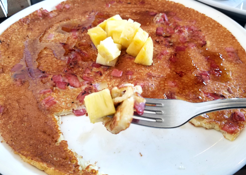 Oahu Big Flat Pancake at Big Flat Pancake Co | Hidden Gems Vancouver