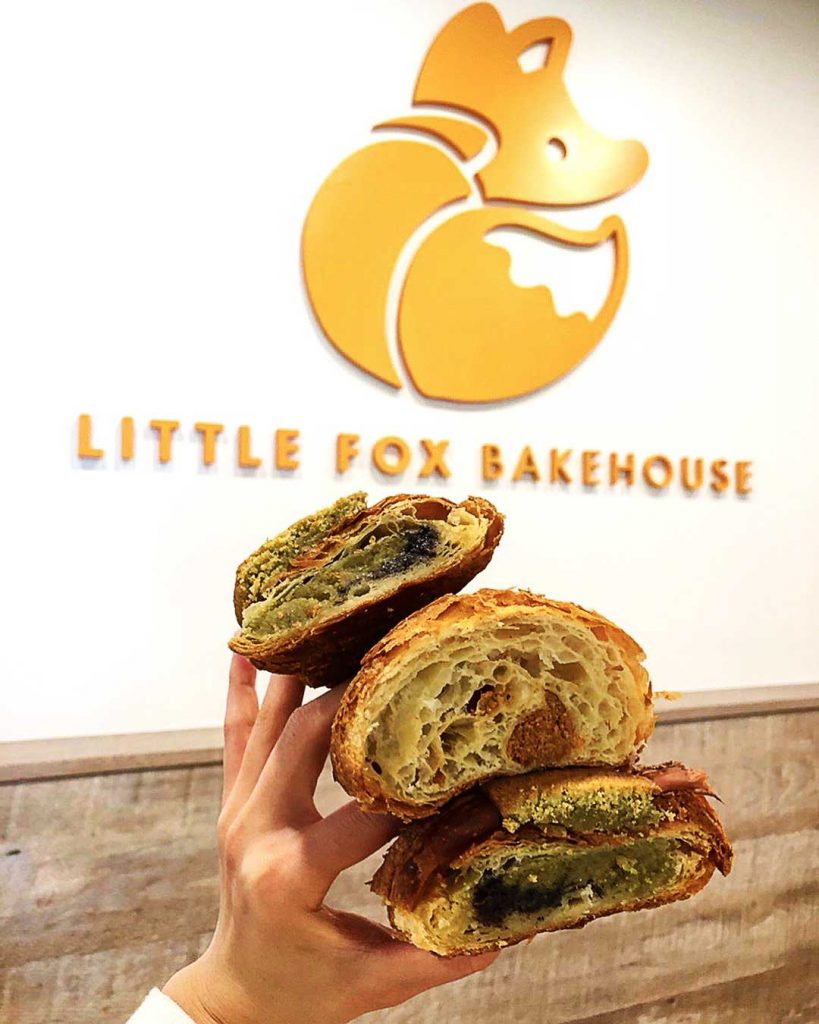 Matcha Black Sesame Double Baked Croissant at Little Fox Bakehouse | Hidden Gems Vancouver