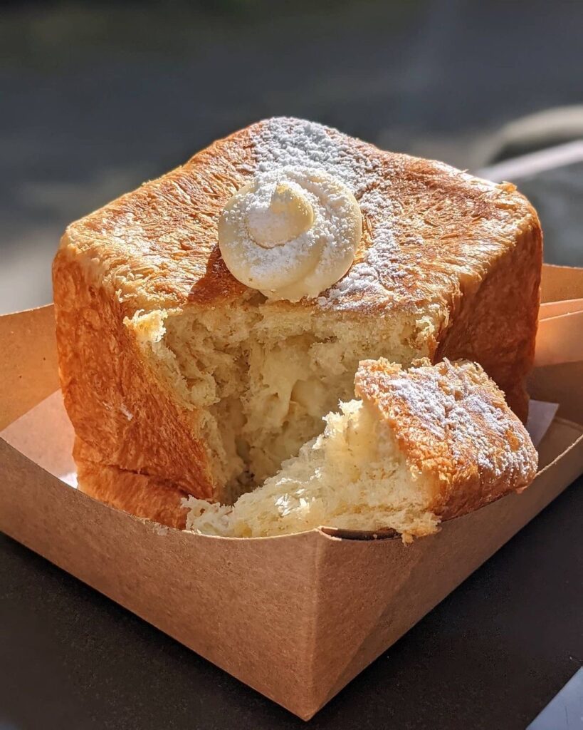 Custard Croissant Cube at The Coffee Bun Bakery & Cafe | Hidden Gems Vancouver