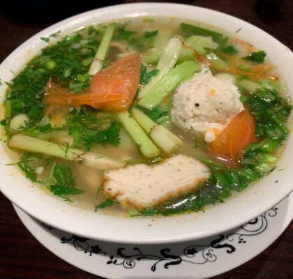 Special Fish Cake & Vermicelli in Soup at Bun Cha Ca Hoang Yen | Hidden Gems Vancouver