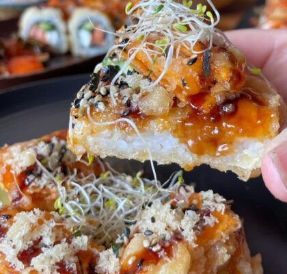 Veggie Sushi Pizza at Tokyo John Sushi | Hidden Gems Vancouver