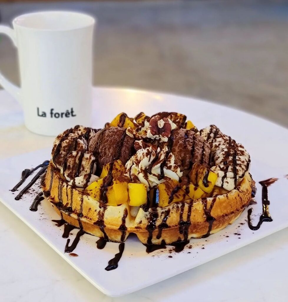 Choco Banana Waffle at La Forêt | Hidden Gems Vancouver